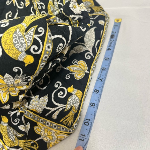 Vera Bradley Large Yellow Bird Duffle Retired Pattern - Black Yellow White - Picture 13 of 14